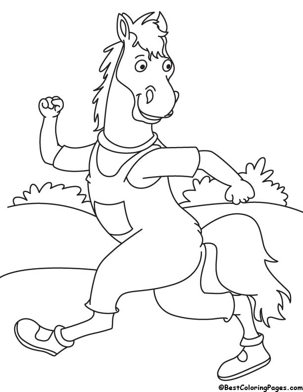 Dancing step coloring page