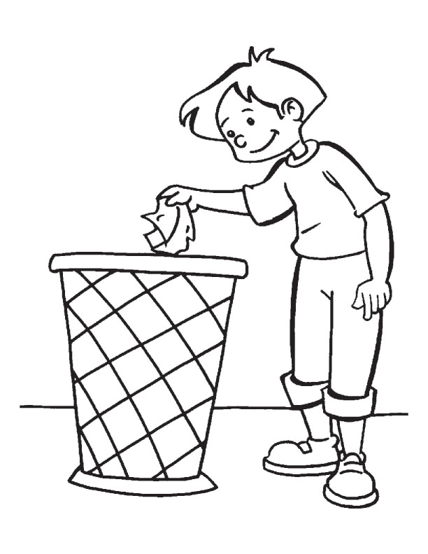 spring cleaning coloring pages