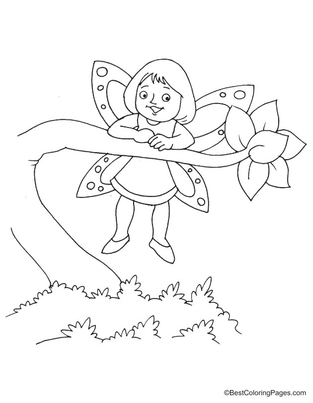 Fairy coloring page-10