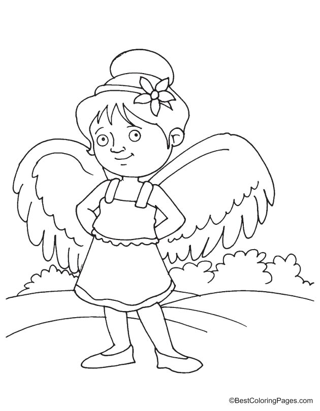 Fairy coloring page-25