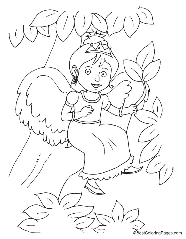 Fairy coloring page-9
