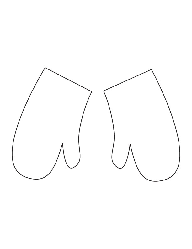 Gloves coloring page