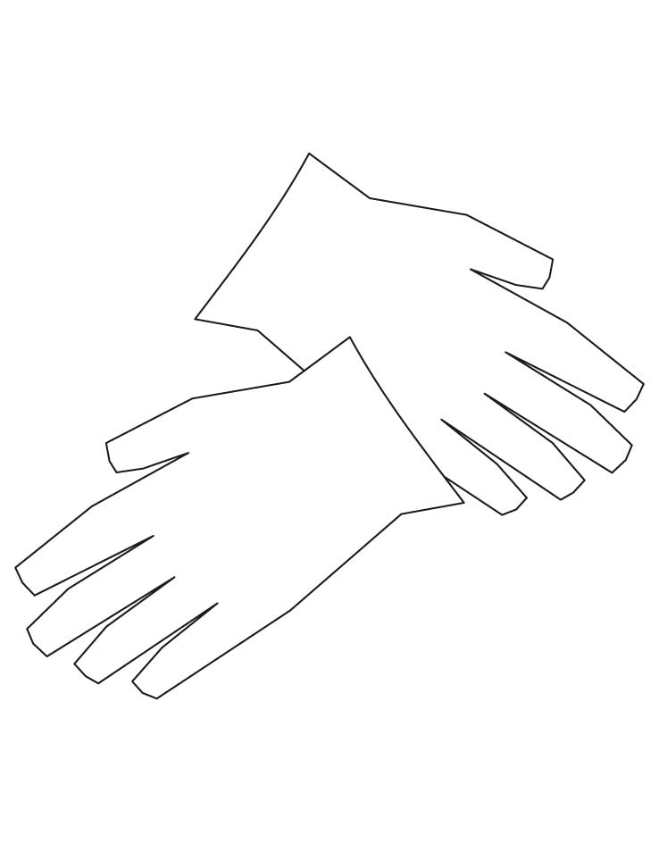 Gloves coloring pages