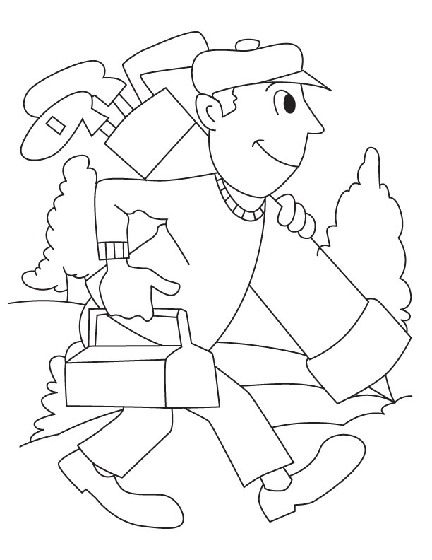 Golf course coloring page