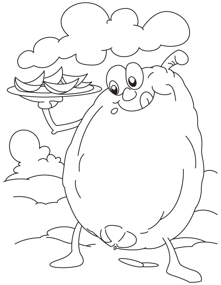 Guava in field coloring pages