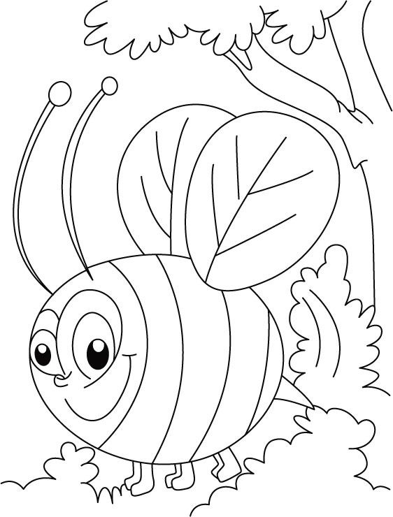 Honey Bee Busy In Squeeze Coloring Pages Download Free Honey Bee Busy 