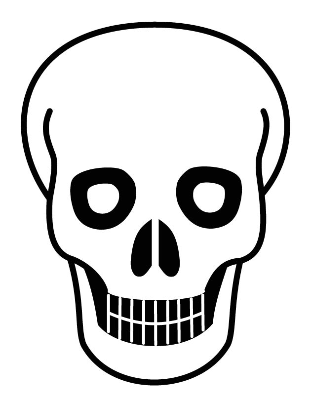Human skull coloring pages