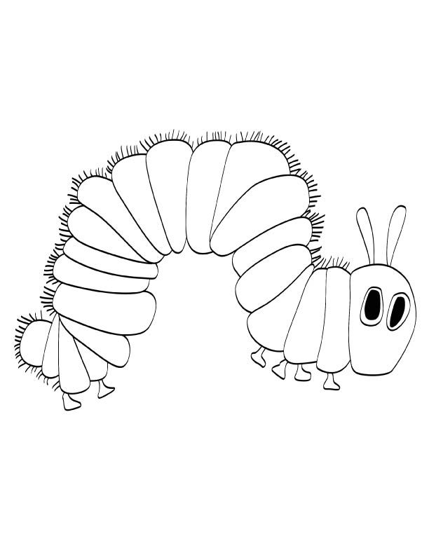 A very hungry caterpillar coloring page