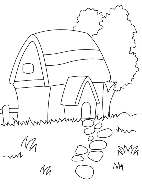 Hut coloring page | Download Free Hut coloring page for kids | Best