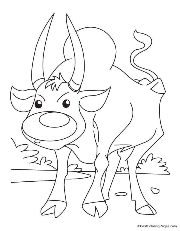 Jogger ox coloring page
