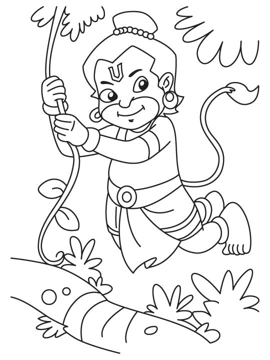 Jungle fun coloring page