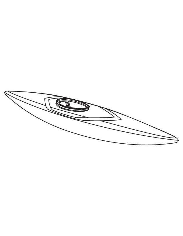 Kayak coloring pages to print