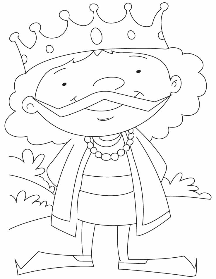 A cartoon king coloring pages