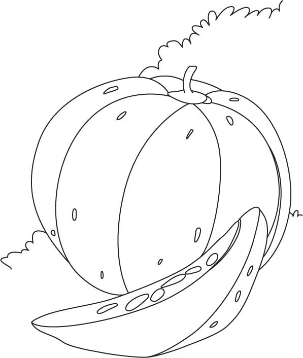 Large pumpkin coloring page