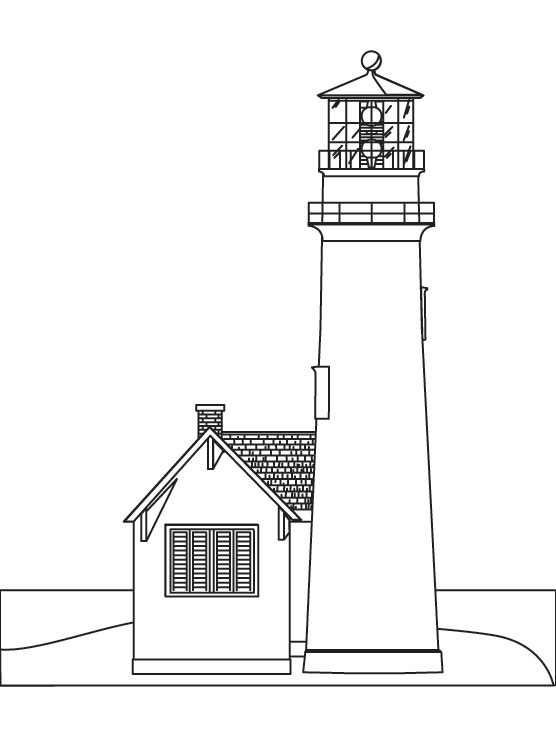 Light house coloring page