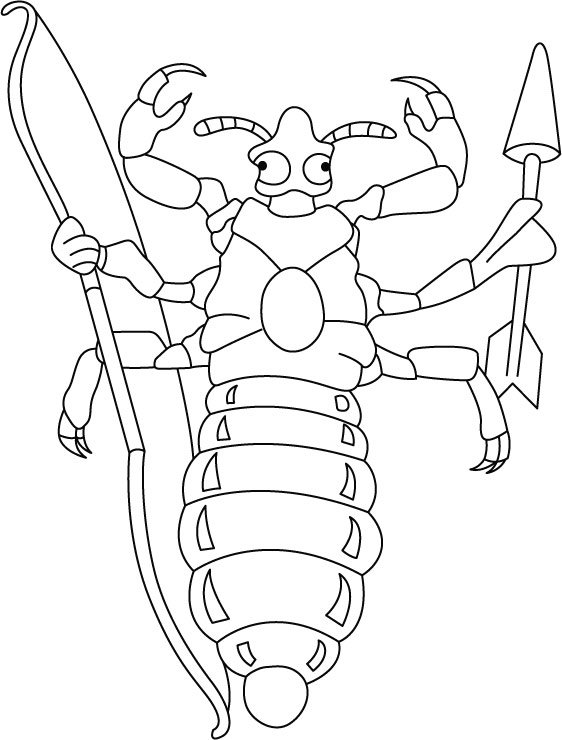 Louse-The warrior coloring pages