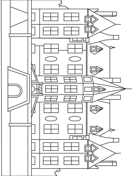 Mansion coloring page