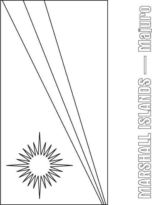 Marshall Islands flag coloring page | Download Free Marshall Islands