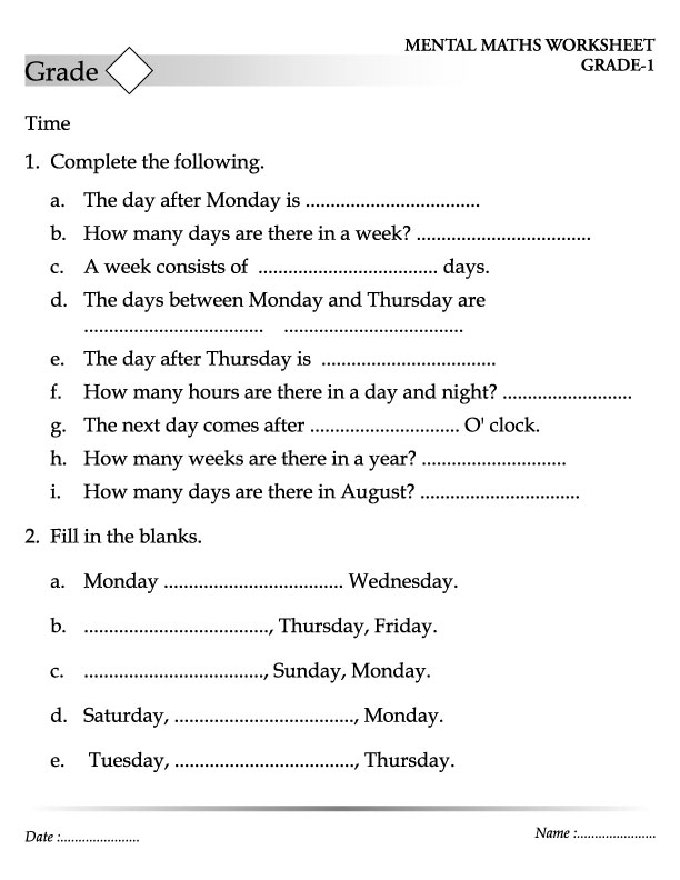 Time related questions