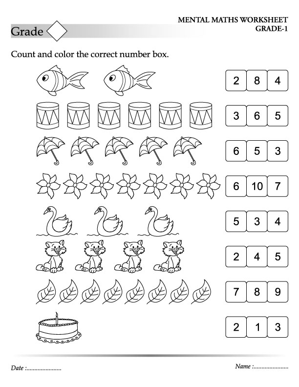 Count And Color The Correct Number Box Download Free Count And Color The Correct Number Box 