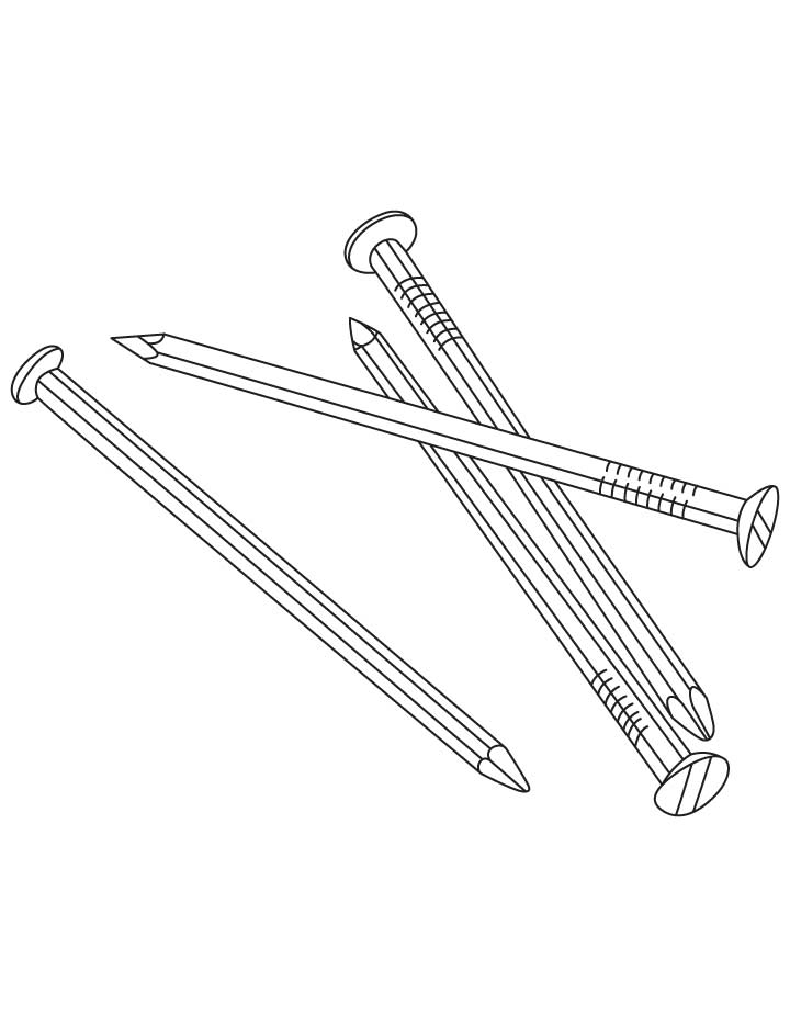 Metal nails coloring pages