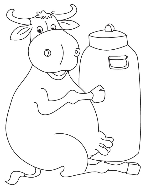 Milkman buffalo coloring page