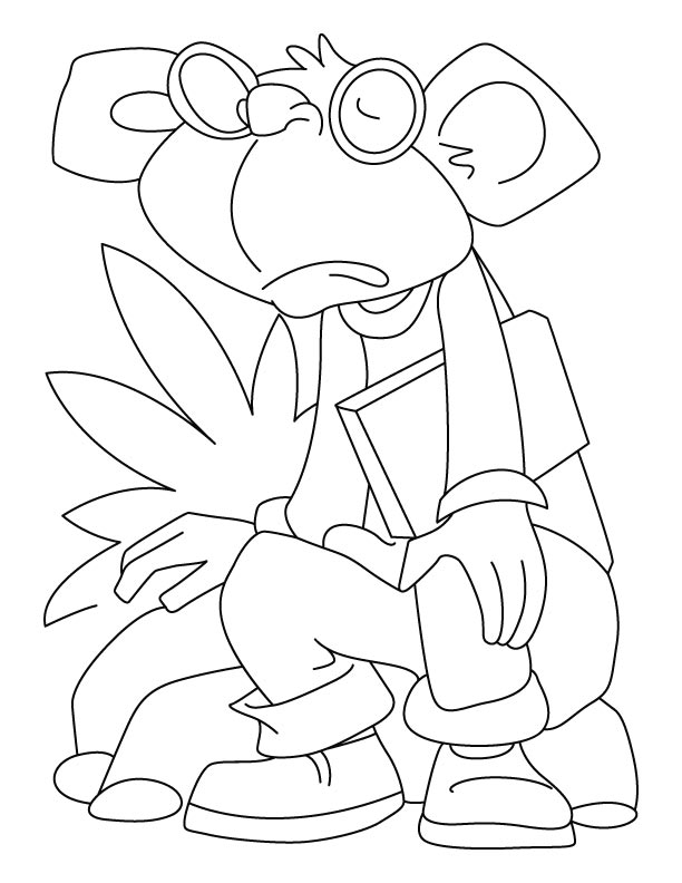Educated monkey coloring pages