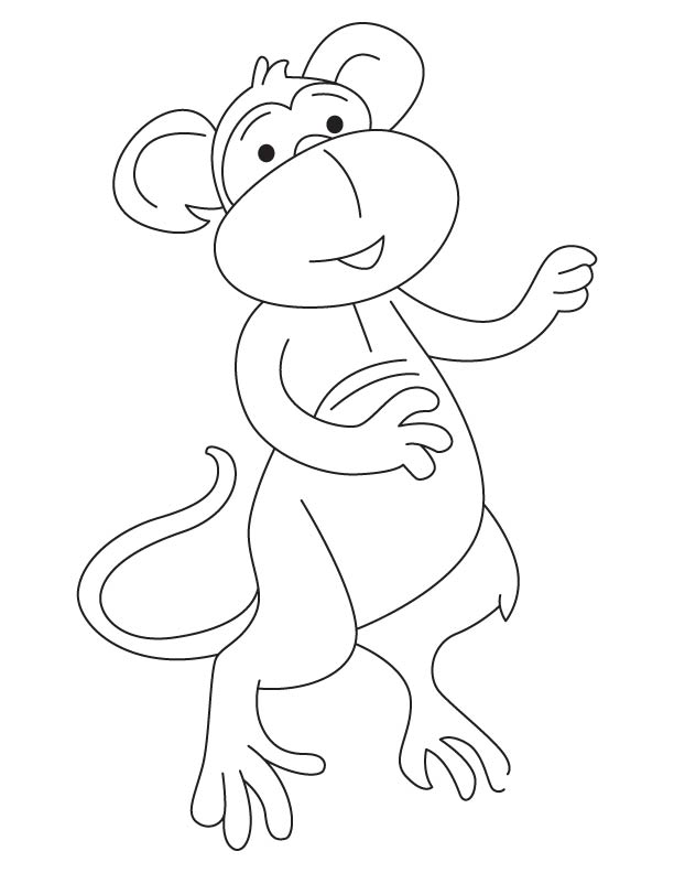 Monkey infant coloring page