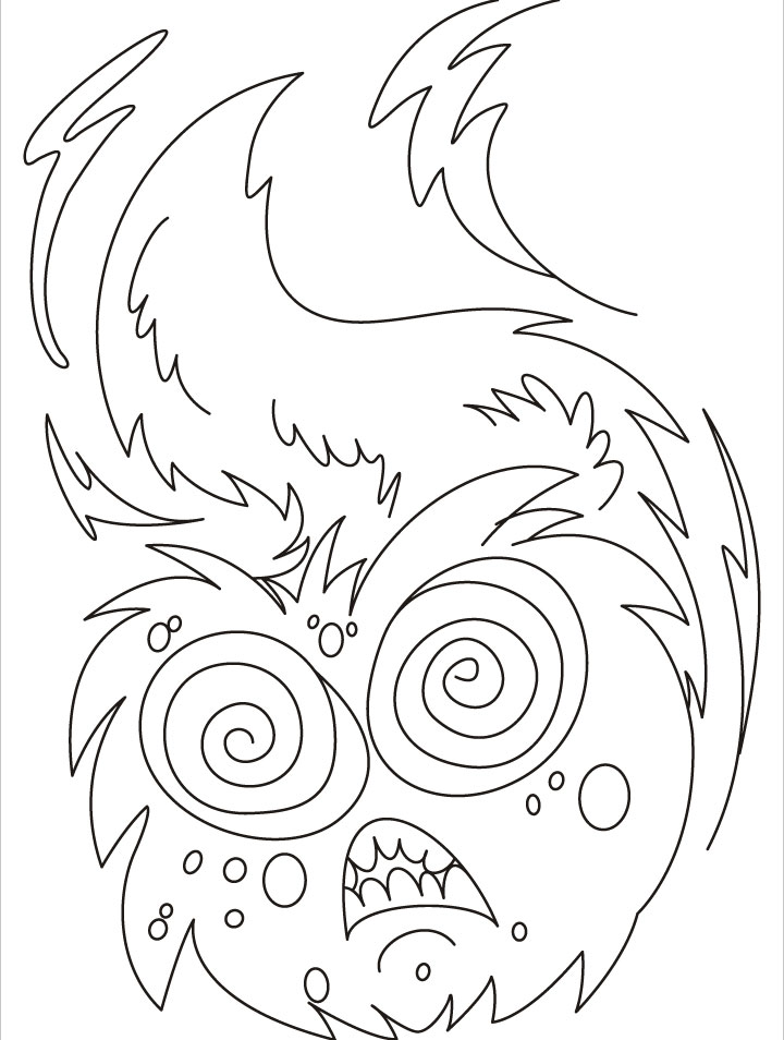 Dont come near me I am dangerous monster coloring pages