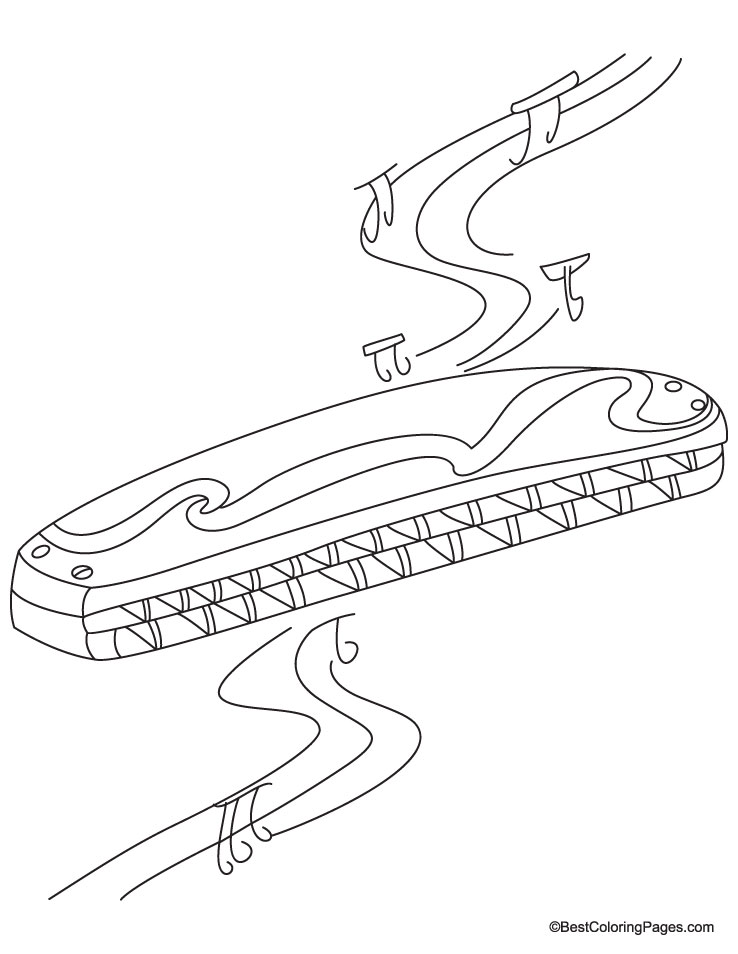 Mouth organ coloring page
