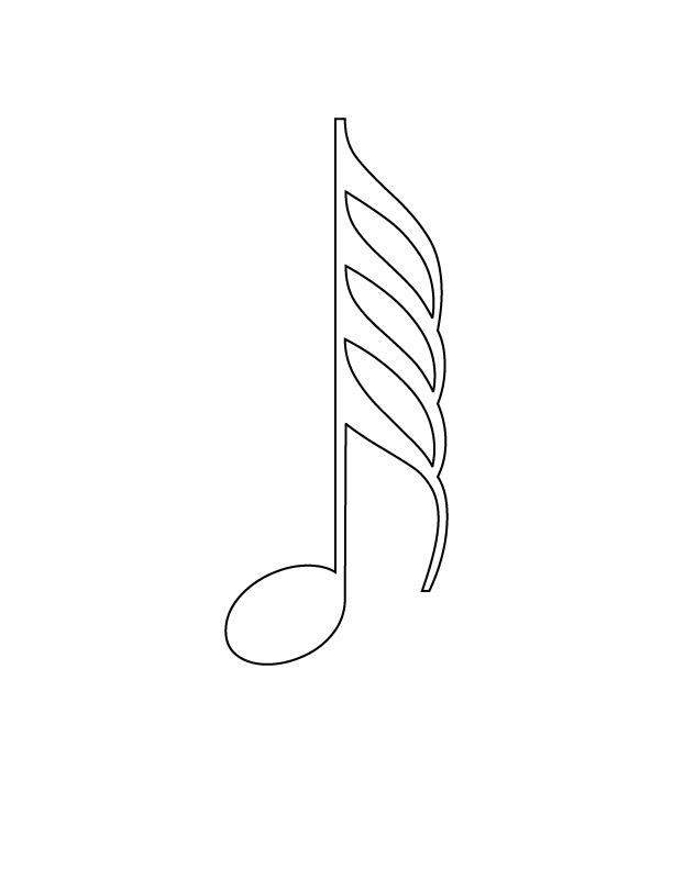 Musical note coloring page