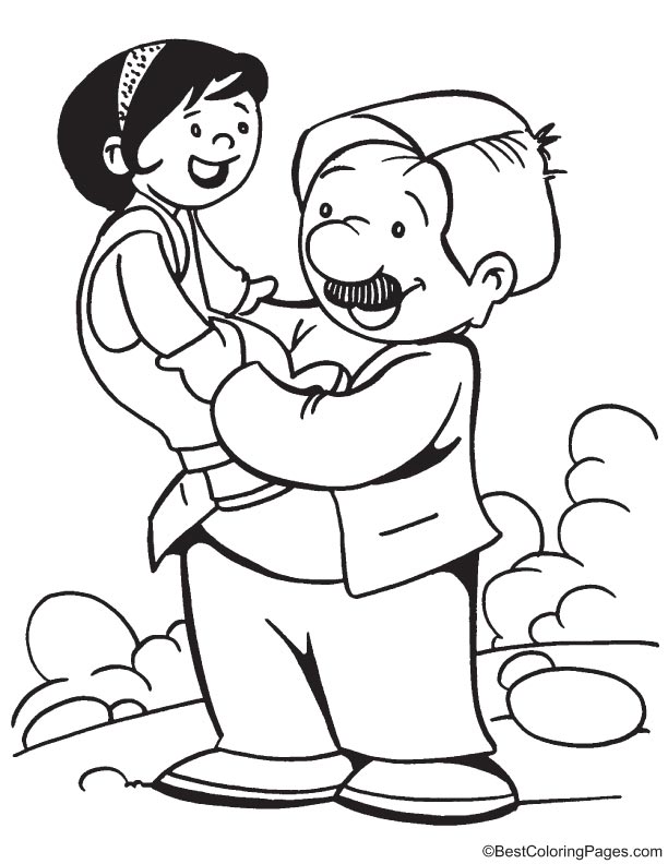 My daddy strongest coloring page