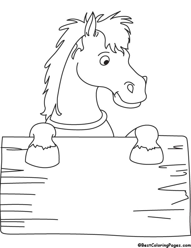 My horse coloring page