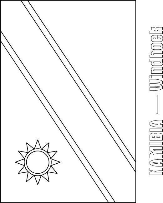Namibia Flag Coloring Page