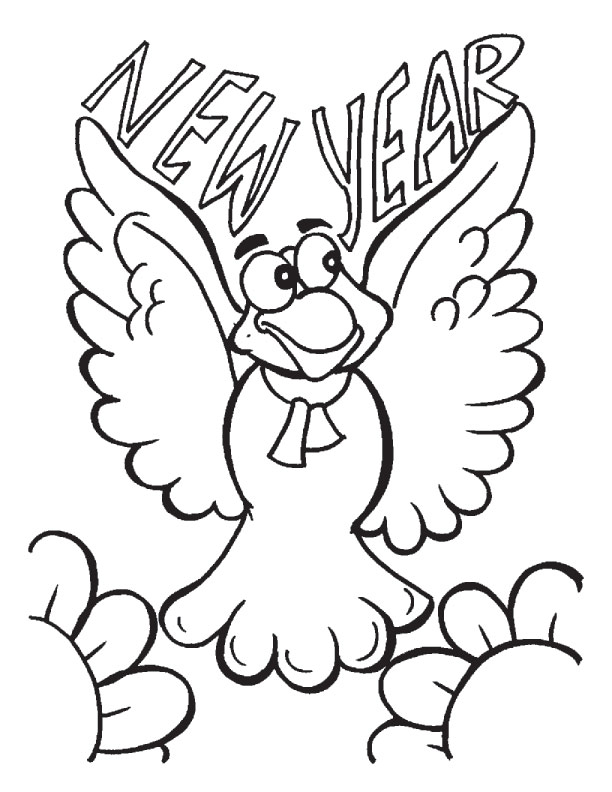 new year flying coloring pages