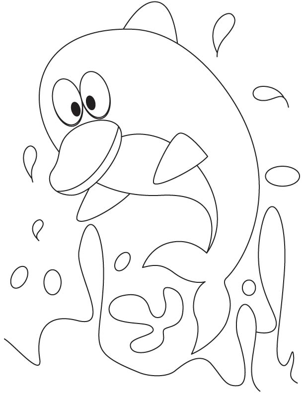 Nonny dolphin coloring page