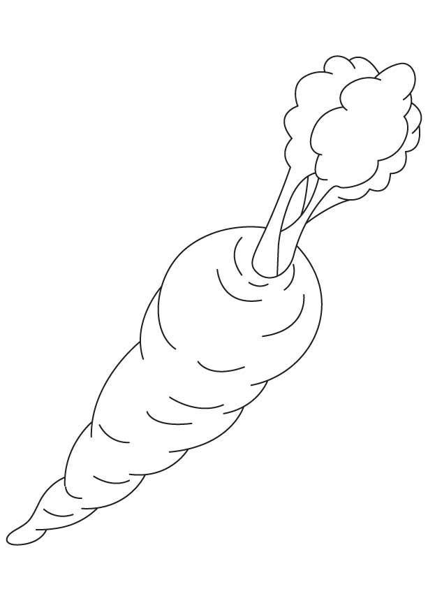 nutritious carrot coloring page