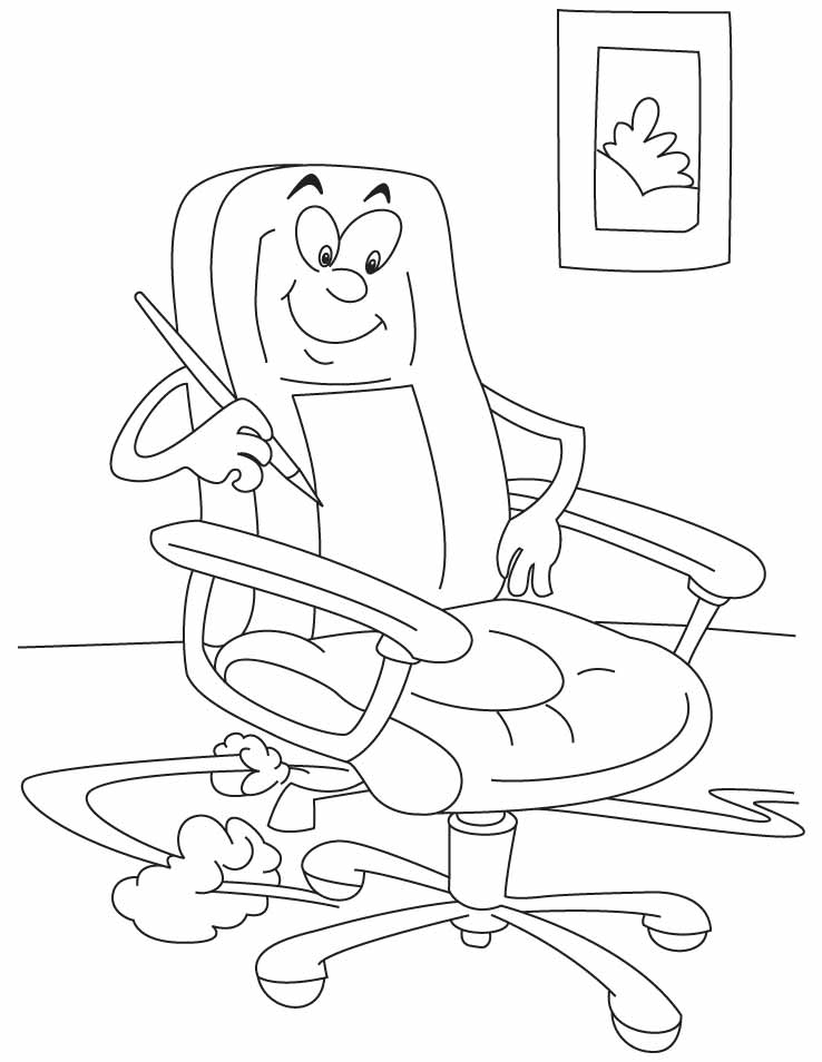 Office chair coloring pages