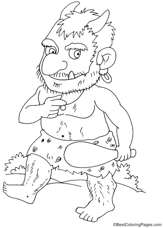 One tooth giant coloring page