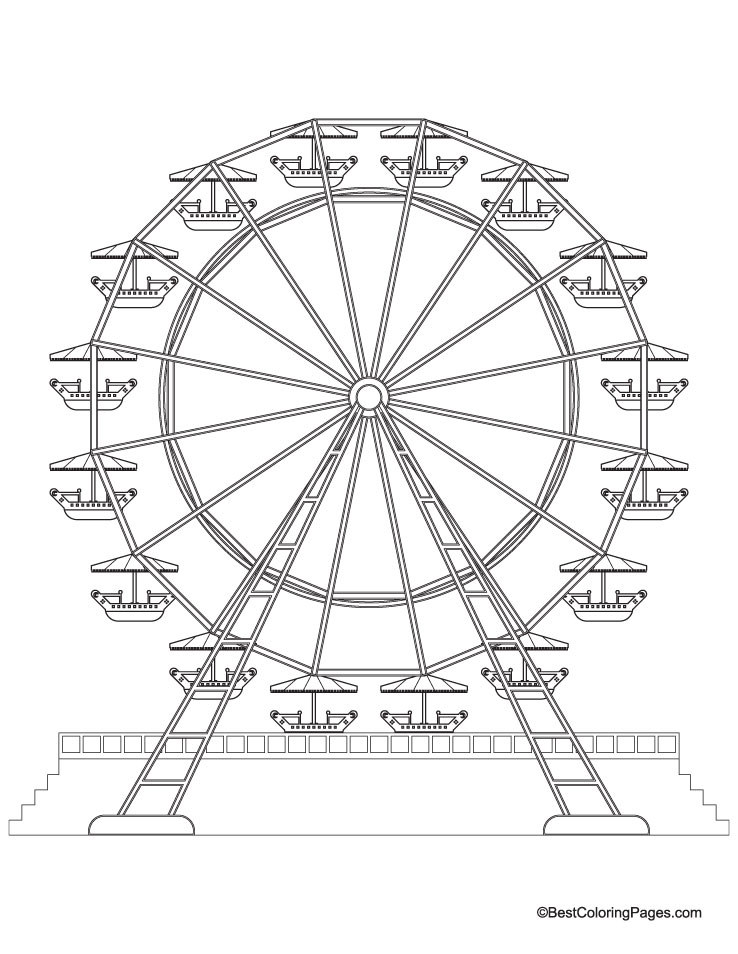 coloring pages of ferris wheel - photo #4