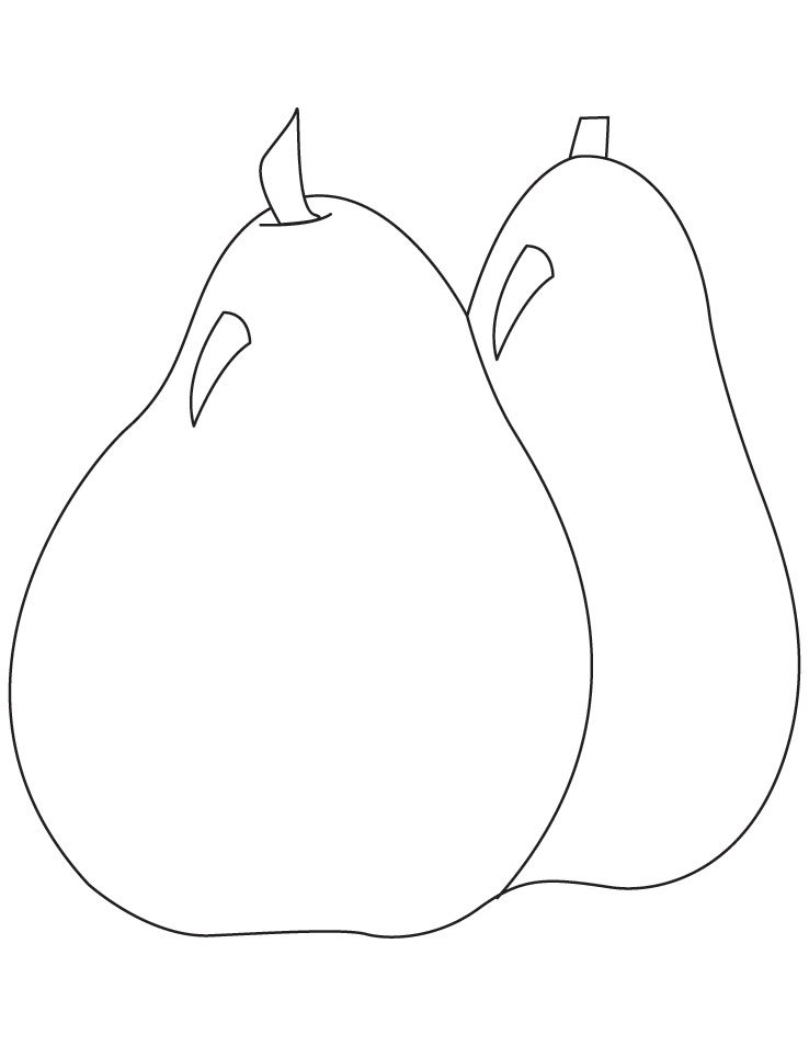 Two pears coloring pages | Download Free Two pears coloring pages for