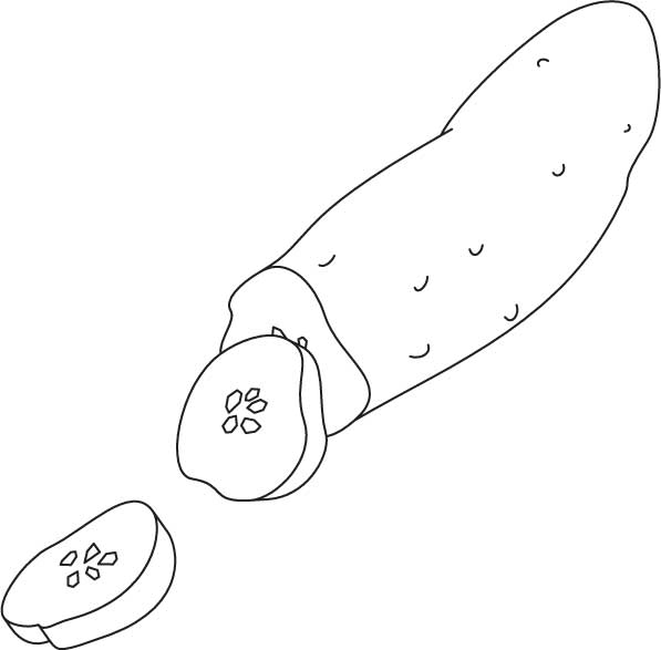 Pickling cucumber coloring page