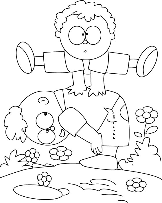 Playing coloring pages
