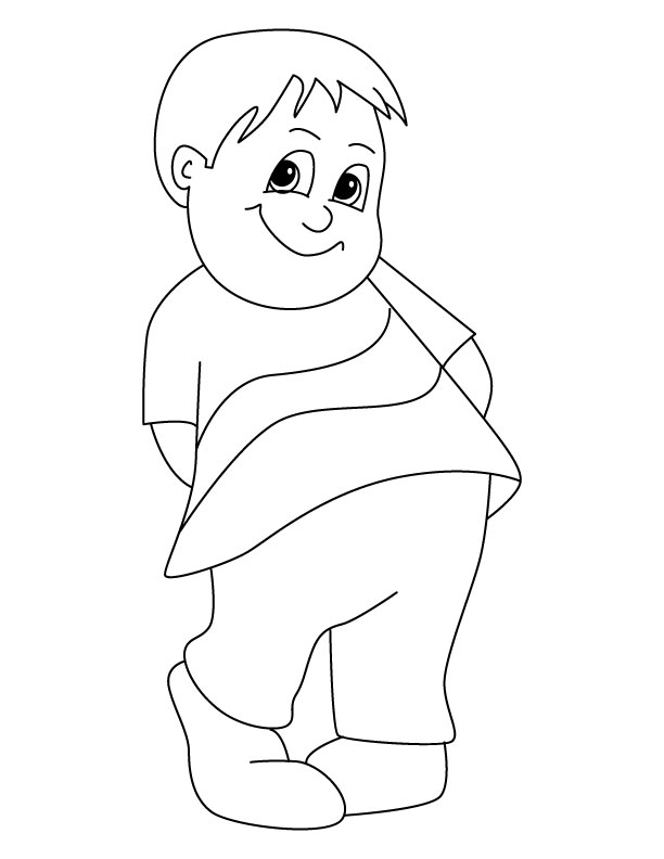 Pleased coloring page