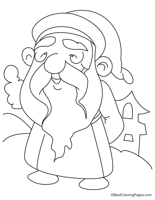 Saintly dwarf coloring page