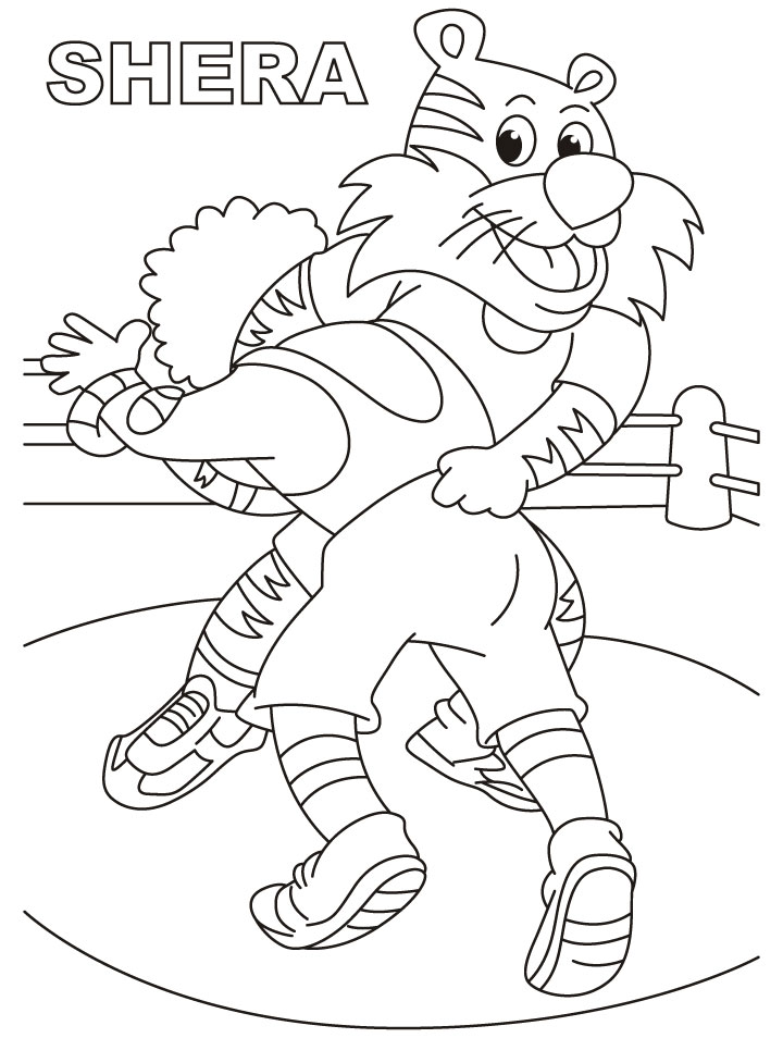 Shera Wrestling Coloring Page