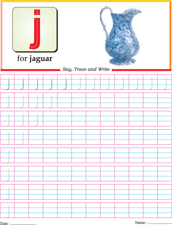 Small Letter J Practice Worksheet Download Free Small Letter J 