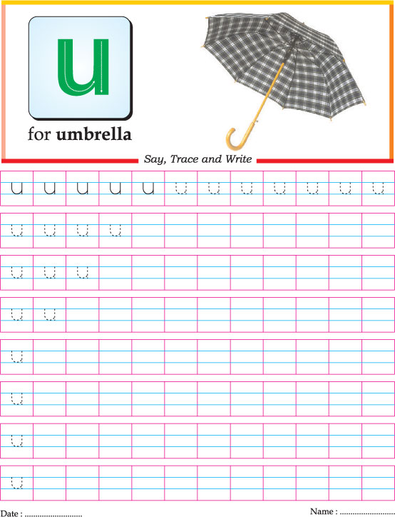 Small Letter U Practice Worksheet Download Free Small Letter U 