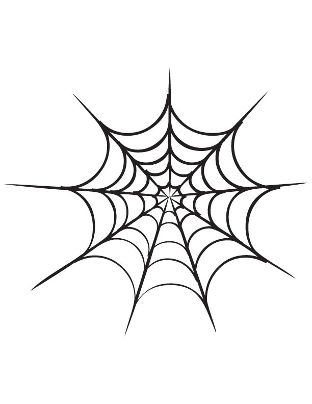 Spider web coloring page
