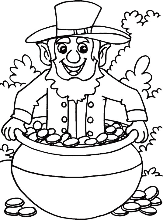 May your pocket be heavy & heart light coloring page